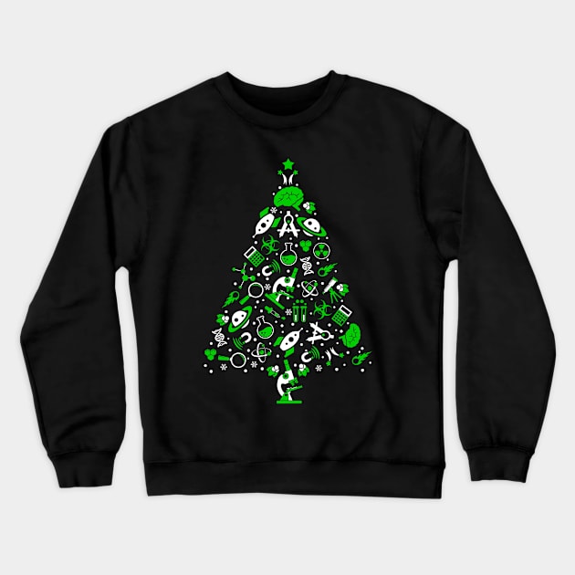 Ugly Science Christmas Tree Crewneck Sweatshirt by KsuAnn